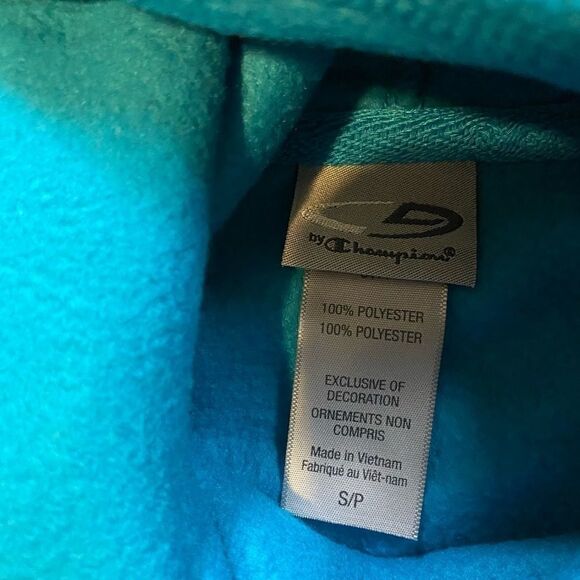 Champion blue fleece adjustable neck pullover sz S - Picture 4 of 4